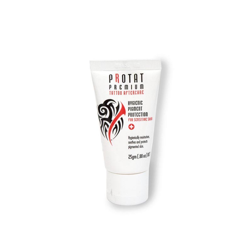Protat Tattoo Aftercare tube, 25g, for hygienic pigment protection on sensitive skin.