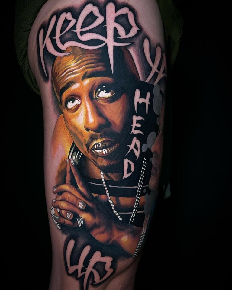 Tattoo of Tupac Shakir