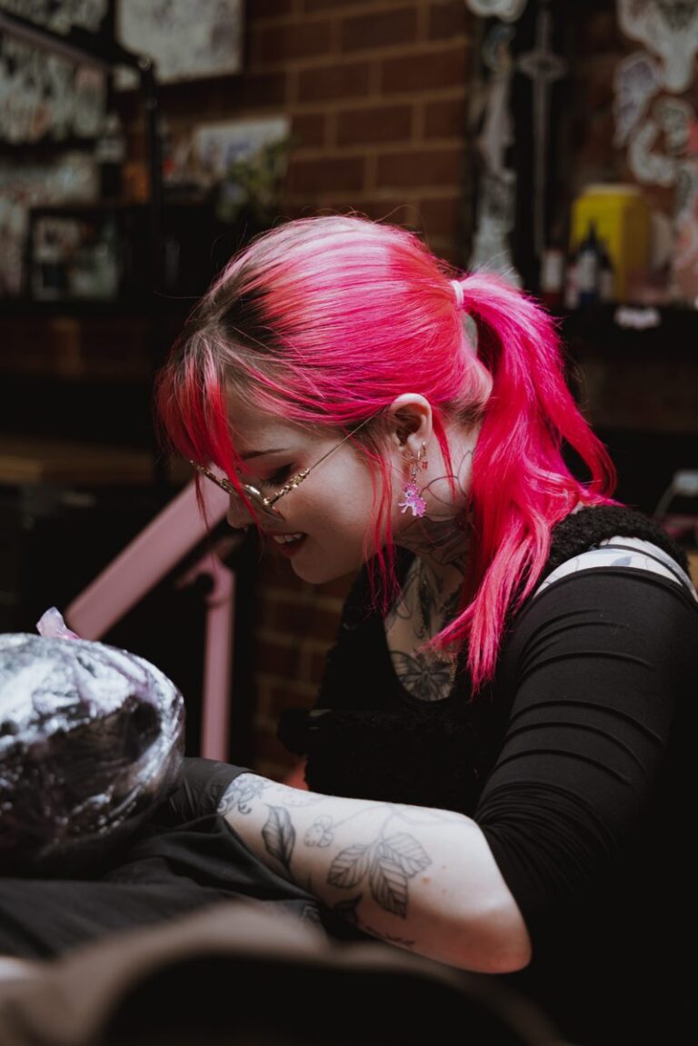 Milli tattooing at Victims of Ink in South Yarra, Melbourne