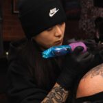 Woody tattooing at Victims of Ink in South Yarra